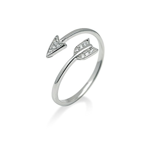 925 Sterling Silver Arrow Ring Fashion Adjustable Ring Minimalist Jewelry