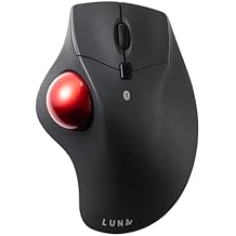 SANWA Bluetooth Wireless Ergonomic Trackball Mouse, Optical Rollerball Mice, Programmable Silent Buttons, 40mm Trackball, 600/800/1200/1600 DPI, Compatible with MacBook, Laptop, Windows, macOS