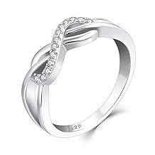 STARCHENIE 925 Sterling Silver Infinity Promise Ring for Women Size 5-10