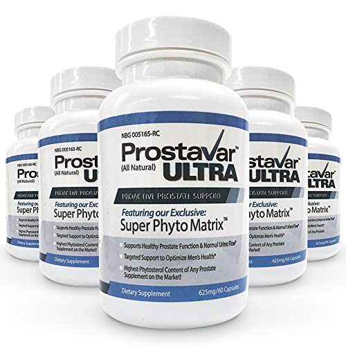 5 Bottles New Improved from Maker of Original Ultra Prostate Support 600mg 90% Beta-Sitosterol & Grape Seed Extract