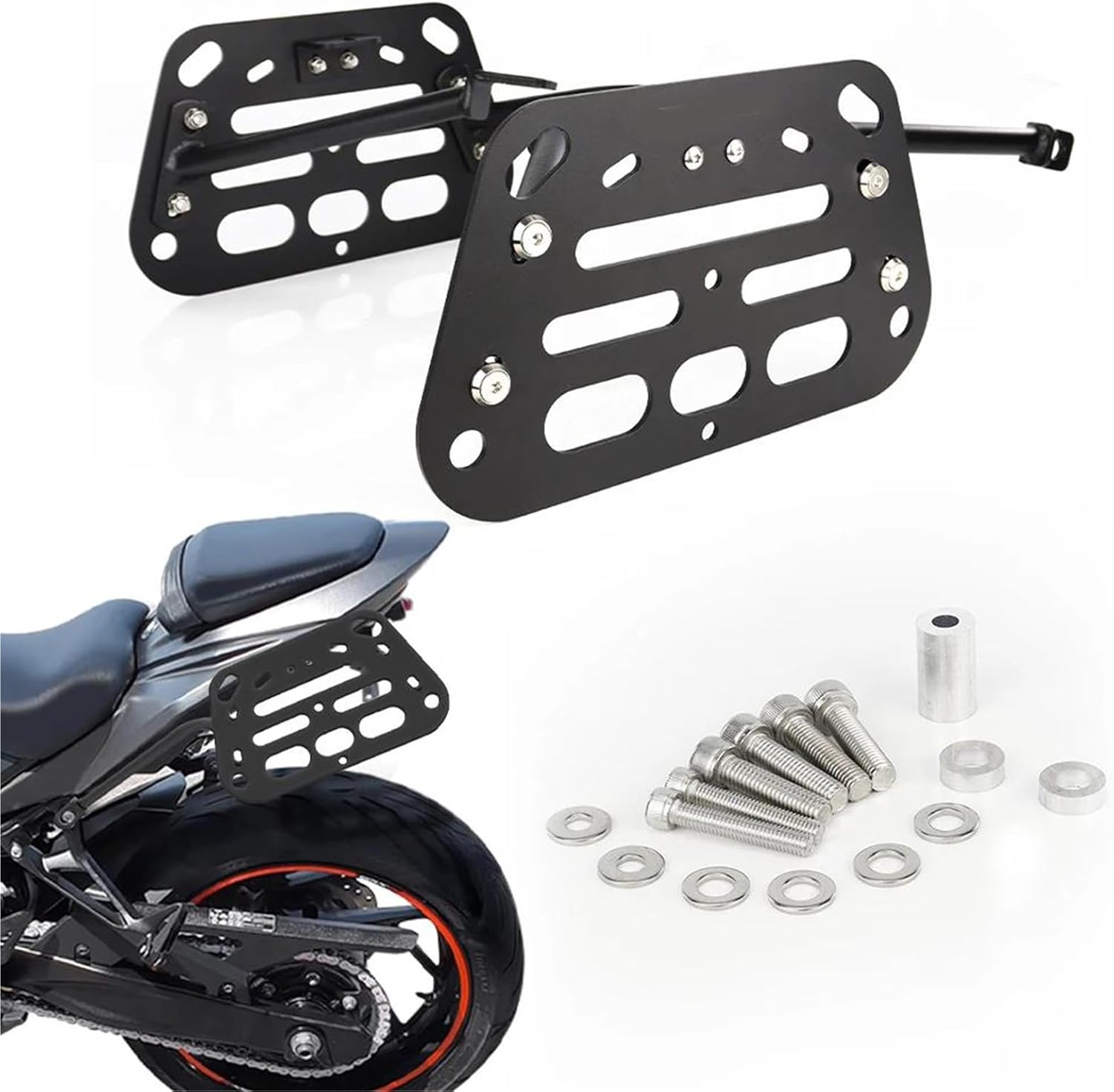 For GSX-S750 GSX-S 750 2017 2018 2019 2020 2021 Motorcycle Saddlebag Support Bars Mounting Brackets Side Carrier Pannier Racks